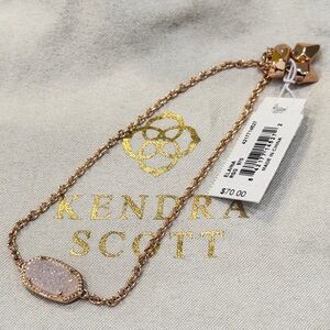 Kendra Scott Elaina Blush Pink Rose Gold Bracelet